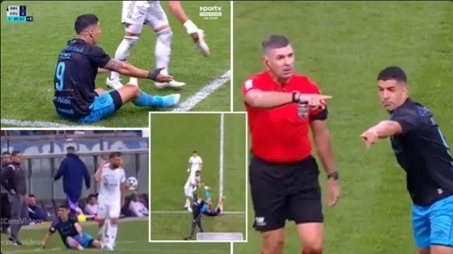 Luis Suarez Had His Boot Stolen And Thrown Off The Pitch By Opponent