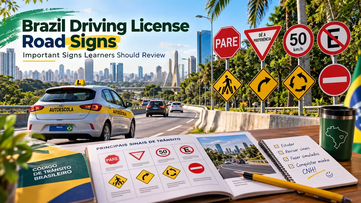 Brazil Driving License Road Signs: Important Signs Learners Should Review