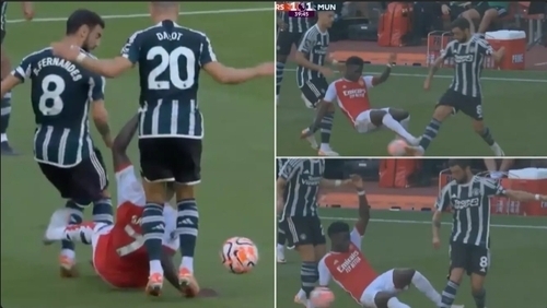 Man Utd Fans Furious Bukayo Saka Wasn't Shown Red Card 