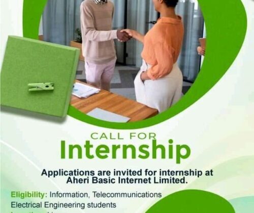 Internship Opportunity Open At Aherinet