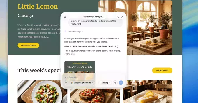 Meta AI App: Share Your Window & Connect Google Workspace