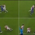 Lionel Messi Toys With Peru Defender