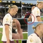Pep Guardiola Pushes Camera Away After Being Caught In Furious Argument With Erling Haaland