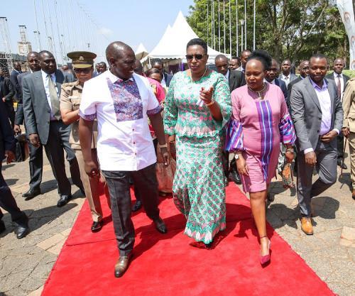 Ruto Arrive At KICC For The Women's Day Celebrations