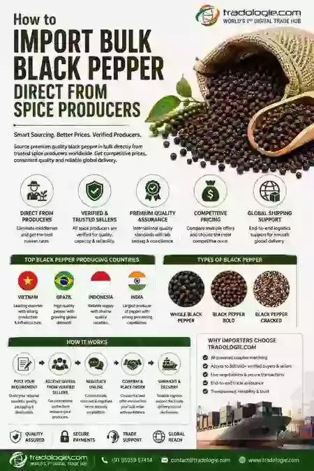 How to Import Bulk Black Pepper from Spice Producers