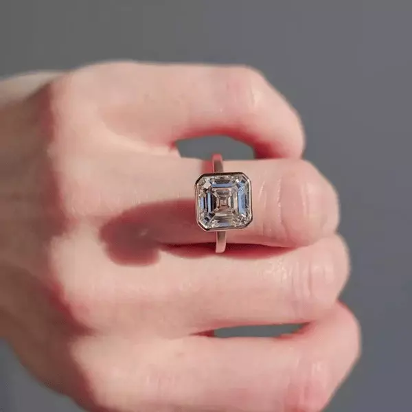 Affordable Lab Diamond Asscher Cut Ring Ideas for Modern Brides