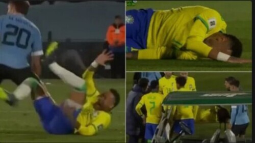 Neymar Stretchered Off In Tears After Severe Knee Injury For Brazil