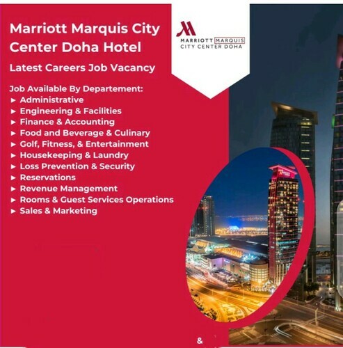Marriott Marquis City Center Doha Hotel: Latest Careers Job Vacancy 2023 | Vacancies All Department