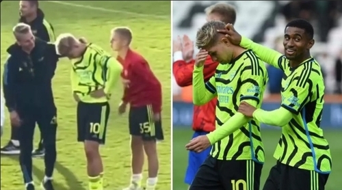 Emile Smith Rowe Had To Be Consoled By Oleksandr Zinchenko After Arsenal’s Win Over Bournemouth