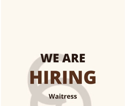 Canopy Cafe Hiring Waitress