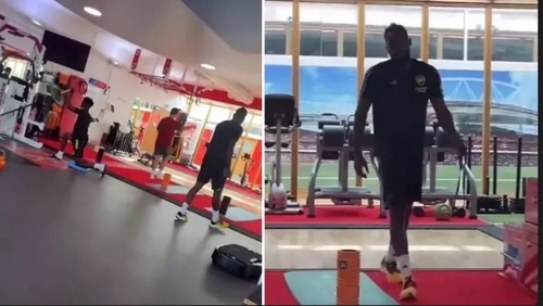 Footage Emerges Of The 'Banished' Arsenal Players Training Separately From The First Team