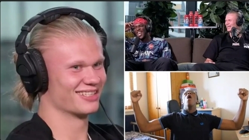 Erling Haaland Tells KSI He Used To Watch His Videos When He Was Younger, His Reaction Was Priceless