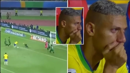 Spurs Striker Richarlison Was In Tears After Missing Sitter For Brazil