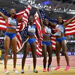 USA Sets Championship Record To Win Women’s 4x100m In Budapest