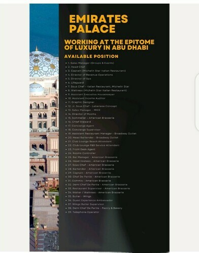 Working at the Epitome of Luxury in Abu Dhabi, Emirates Palace 2023