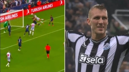Lifelong Newcastle Fan Dan Burn Scores Against Paris Saint-Germain