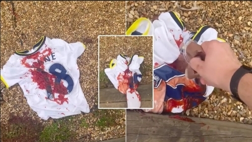 Bizarre Footage Emerges Of Tottenham Hotspur Fan Destroying Harry Kane Shirt