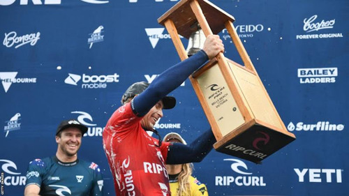 Ewing Wins Surf Title To Match Late Mother's Success