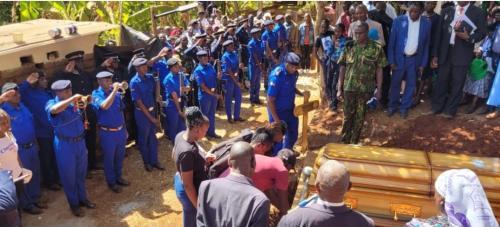 Three-Volley Salute For Police Officer Killed In Garissa Explosion As He Is Buried In Machakos