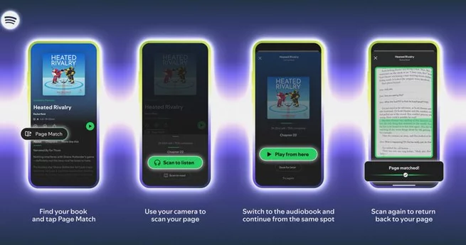 Spotify Page Match Bridges Physical Books and Audiobooks