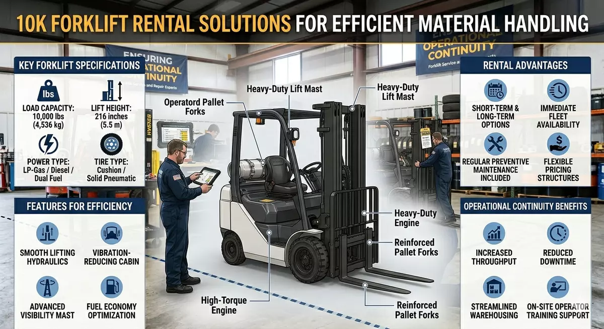 10K Forklift Rental Solutions for Efficient Material Handling