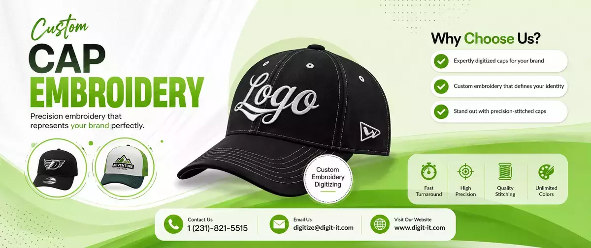 Buy Cap Digitizing Services: Professional Hat Logos USA