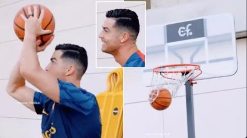 Cristiano Ronaldo Bails Basketball Shot While Away On Portugal Duty