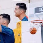 Cristiano Ronaldo Bails Basketball Shot While Away On Portugal Duty