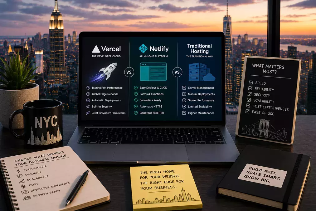 Vercel vs. Netlify vs. Traditional Hosting: Where Should Your NYC Business Website Actually Live?