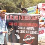 Traders Protest Against China Square Ahead Of Meeting With DP