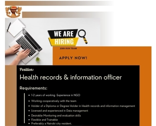 U-TENA Hiring Health Records And Information Officer