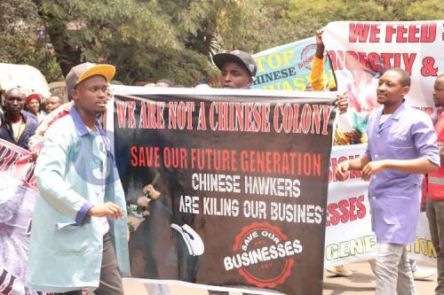 Traders Protest Against China Square Ahead Of Meeting With DP