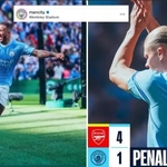 Man City Forced To Change Instagram Caption After Arsenal's Late Goal In Community Shield