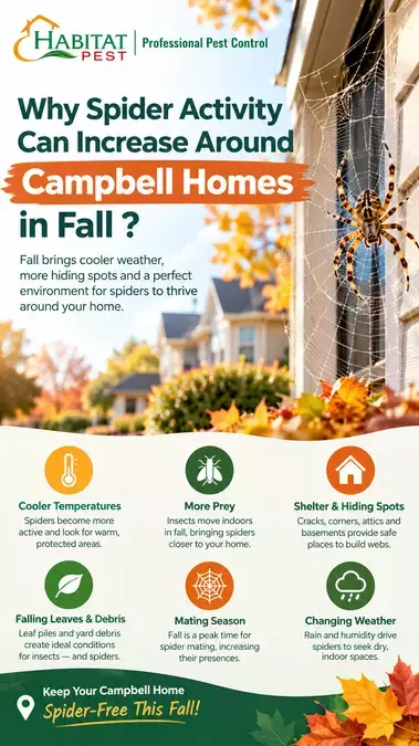 Why Spider Activity Can Increase Around Campbell Homes in Fall