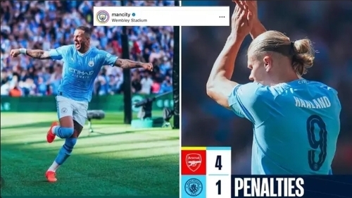 Man City Forced To Change Instagram Caption After Arsenal's Late Goal In Community Shield