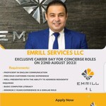 Unlock Your Future: Emrill Services LLC Exclusive Career Day for Concierge Roles on 22nd August 2023!
