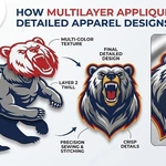 Multilayer Custom Applique for Detailed Apparel Designs
