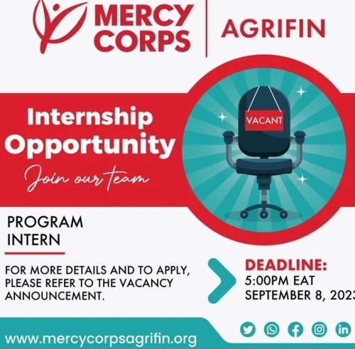 Internship Opportunity Open At Mercy Corps
