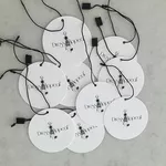 Custom Half Circle Tags for Branding Solutions and More