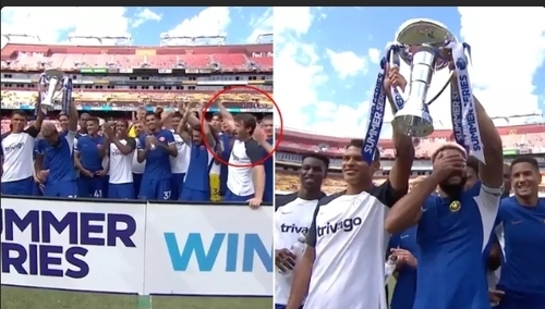 Fans Convinced Ben Chilwell Says Kylian Mbappe's Name During Summer Series Trophy Ceremony