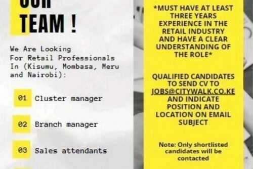Citywalk Hiring – 4 Posts