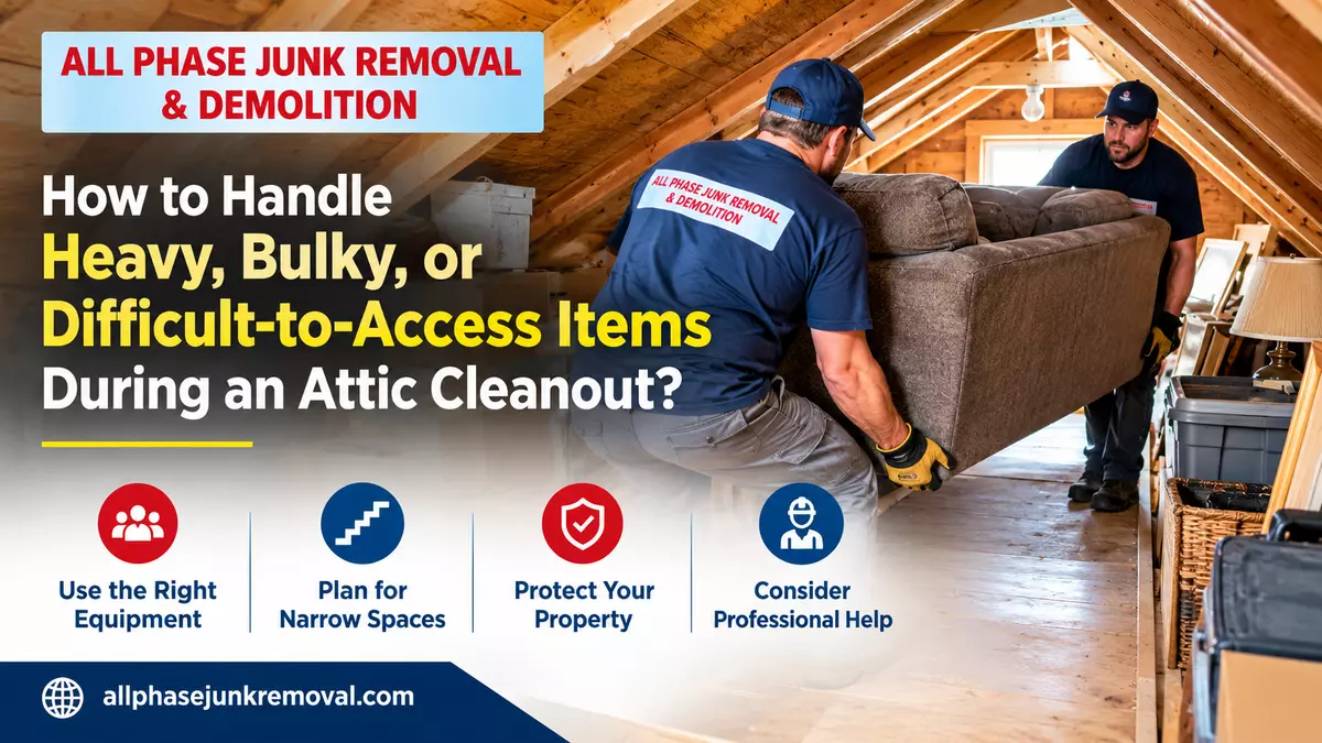 How to Handle Heavy, Bulky, or Difficult-to-Access Items During an Attic Cleanout?