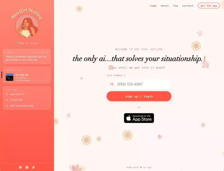 Hot Girl Hotline: AI Relationship Advice App for Women