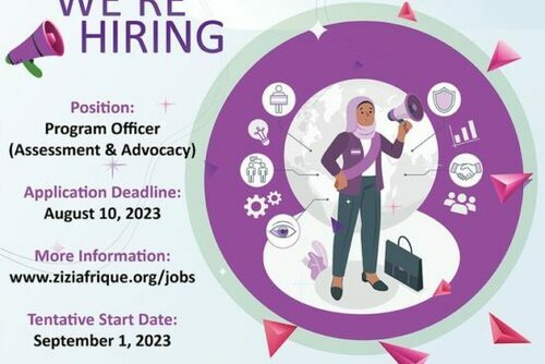 Zizi Afrique Hiring: Program Officer – Assessment And Advocacy Action.