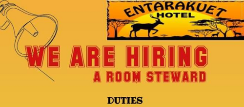 Entarakuet Hotel Hiring Room Steward