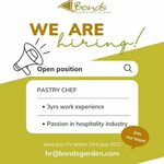 Bonds Garden Hiring Pastry Chef