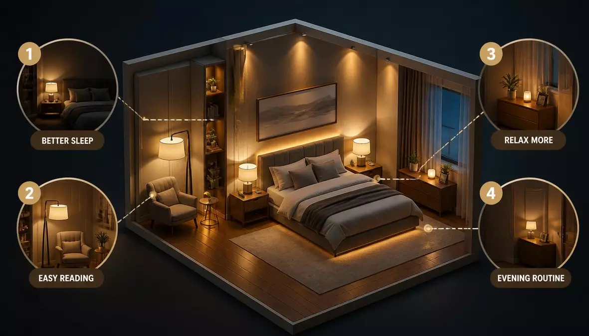 Why Proper Bedroom Lighting Matters for Sleep, Reading, Relaxation, and Everyday Evening Routines