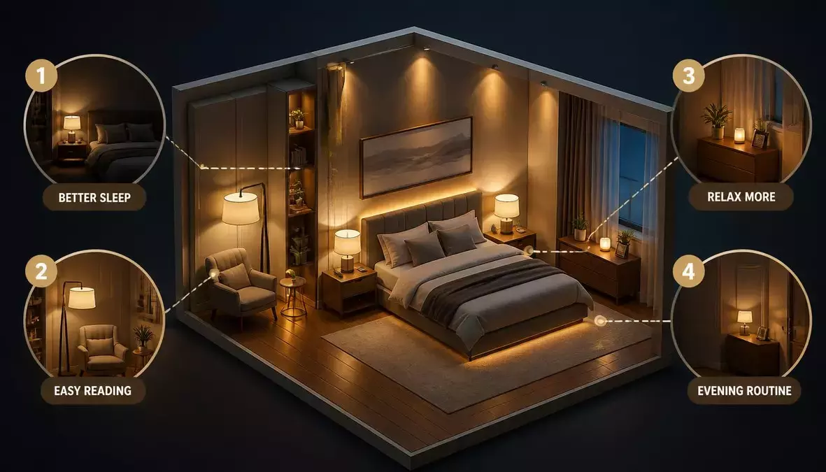 Why Proper Bedroom Lighting Matters for Sleep, Reading, Relaxation, and Everyday Evening Routines