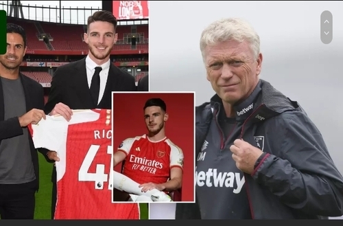 Declan Rice Aims Thinly-Veiled Dig At Former West Ham Boss David Moyes After Arsenal Move