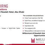Millennium Al Rawdah Hotel Employment Opportunities 2023: Work in 5-Star Hotel Abu Dhabi